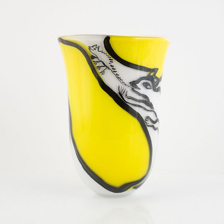 Ulrica Hydman-Vallien, a unique vase, Kosta Boda.