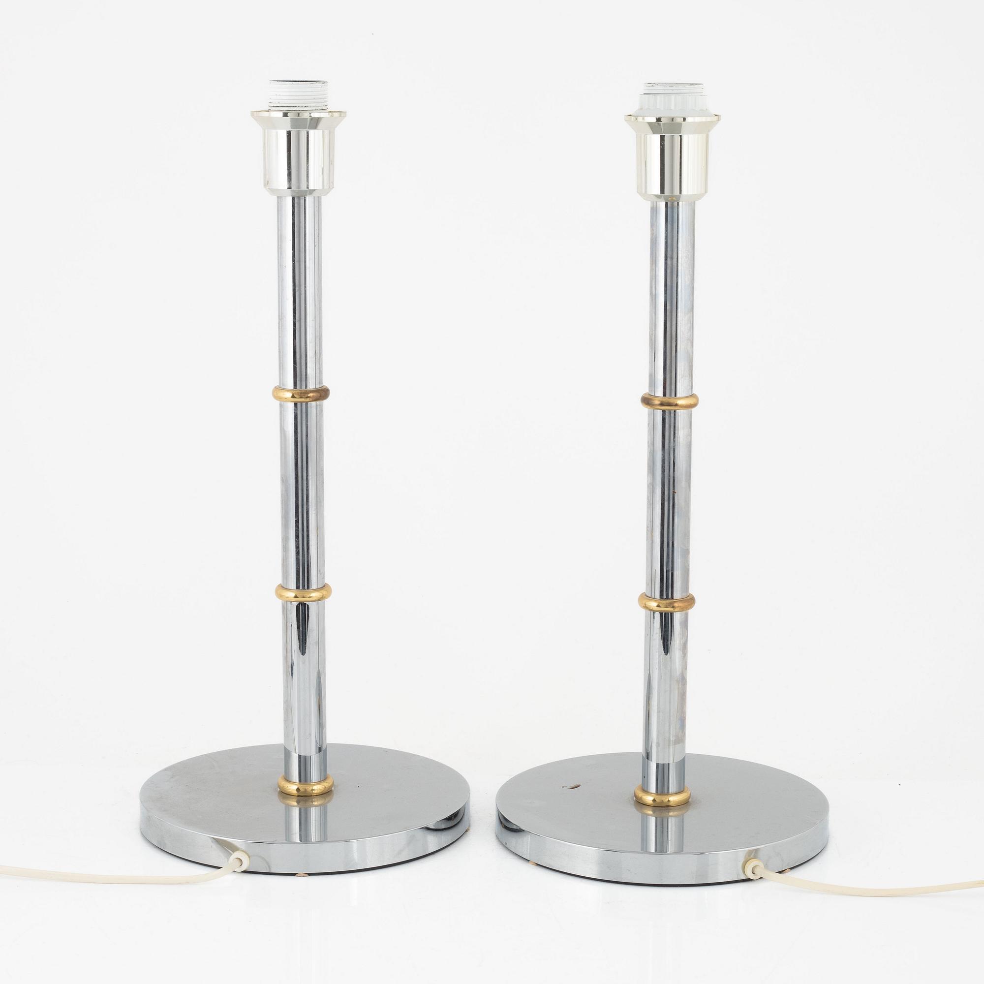 A pair of model 'B 103' table lights, Bergboms, 1970's.