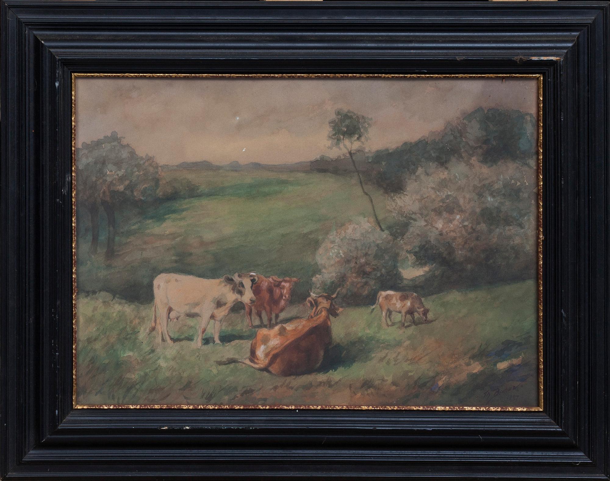 OKÄND KONSTNÄR, akvarell, otydligt sign, daterad 1897.
