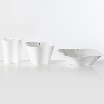 Alvar Aalto, "Aalto-blomman", 3 delar, Iittala, Finland.