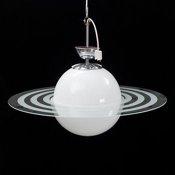 A Saturn glass ceiling light, mid 20th Century.