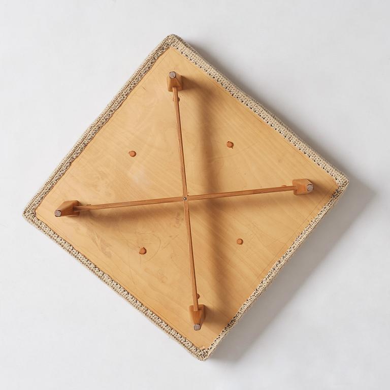 Bruno Mathsson, a rare stool, Firma Karl Mathsson, Värnamo, Sweden, 1965.