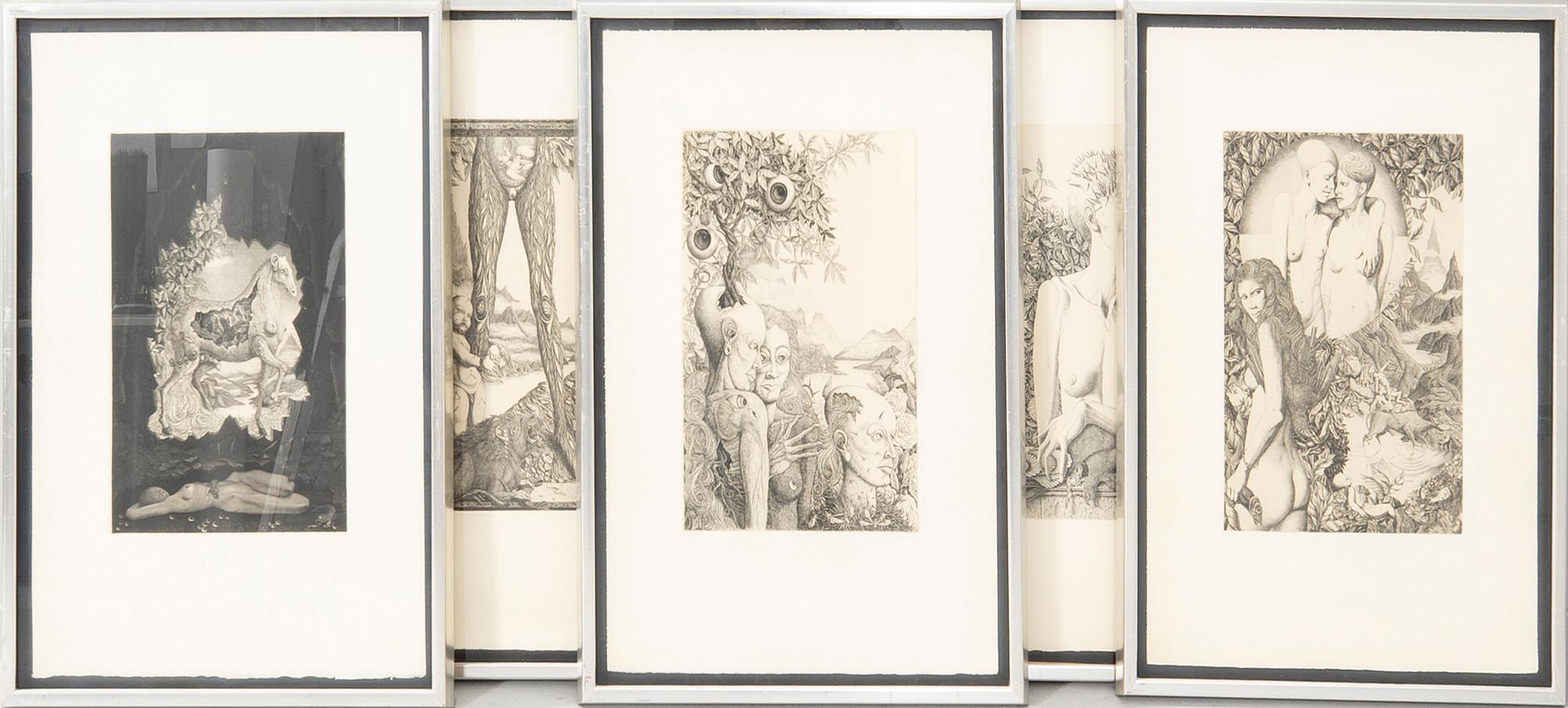Jörgen Boberg, 5 lithograph signed and numbered 57/150.