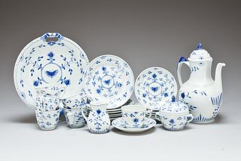 KAFFESERVIS, 16 delar, porslin "Sommerfugl", Bing o Gröndahl.