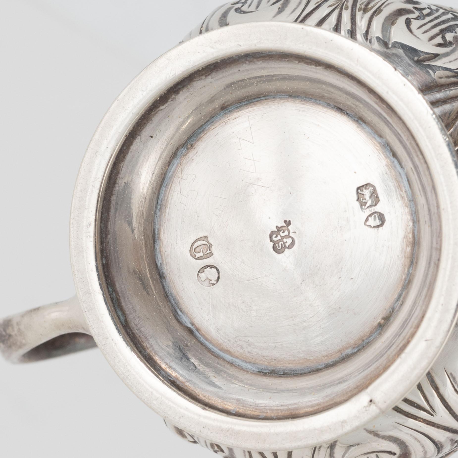 Nine pieces of silver, mostly english, including Holland, Son & Slater (John Aldwinckle & James Slater), London, 1882.