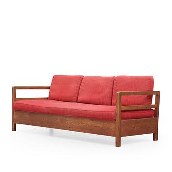 427. Axel Einar Hjorth, a stained pine sofa 'Sport', Nordiska Kompaniet Sweden, late 1930s.