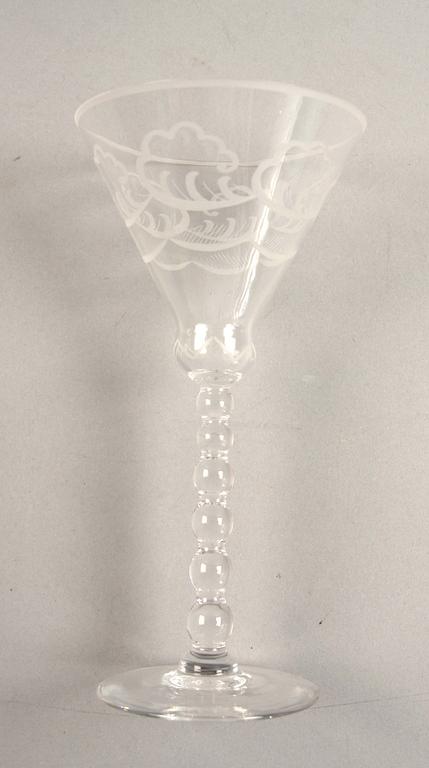 GLASSERVISDELAR, 70 st. "Molnet", Simon Gate, Orrefors.