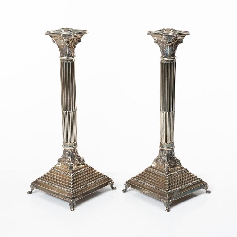 Candelabra, a pair, sterling silver, second half of the 20th century.