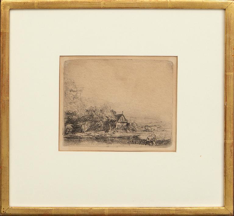 Rembrandt Harmensz van Rijn, etsning, senare avdrag.