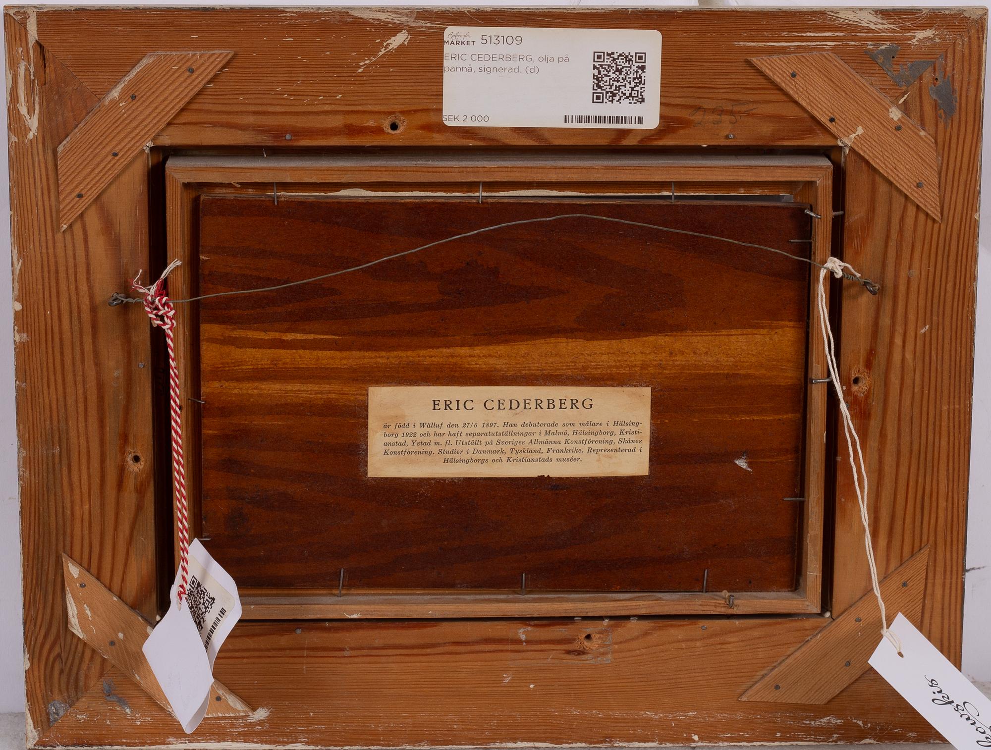 Eric Cederberg, Komposition med kvinnoansikte, frukter och kalla.