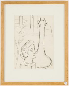 Einar Jolin, pencil on paper, stamp signed on verso Einar Jolin.