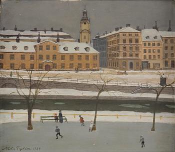 352. Nils Tydén, Ryningska palatset sett från Riddarholmen.