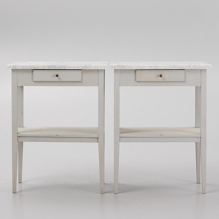 A pair of bedside tables, early 20th Century.