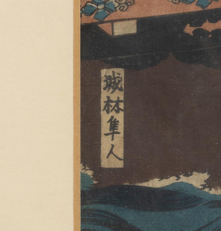 Utagawa Yoshikazu, 'Katō Kiyomasa'.