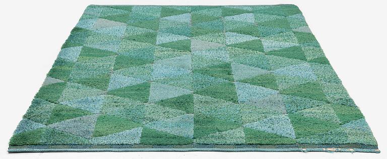 Ingrid Hellman-Knafve, a knotted pile in relief carpet, c. 235 x 164 cm, unsigned.
