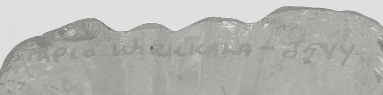 A 'Marmora' glass vase signed Tapio Wirkkala 3544. Iittala. Designed in 1967.