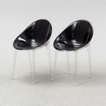 Philippe Starck, a pair of 'Mr. Impossible' chairs from Kartell, Italy.