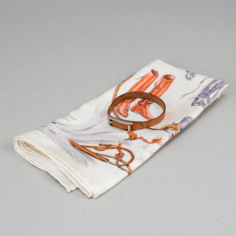 HERMÈS, a scarf and a bracelet.