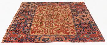 A west Anatolian "Lotto" rug, 17th century, ca 133 x 115 cm.