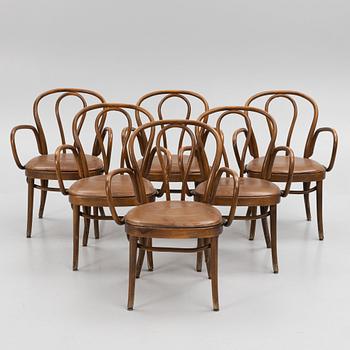 A set of six chairs, second half of the 20th Century.