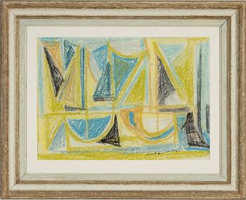 Bengt Lindström, pastel, signed and dated 1950.