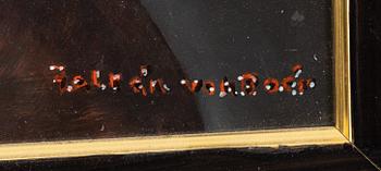 Zoltan von Boer, oil on panel, signed.