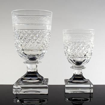 ELIS BERGH, nine 'Kent' glasses from Kosta.