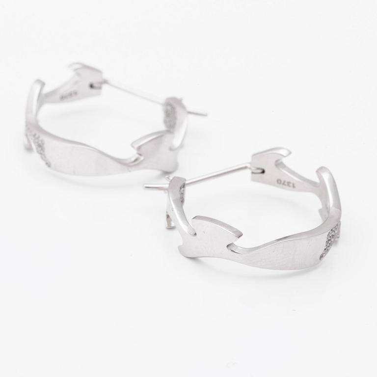 ÖRHÄNGEN, "Fusion", Georg Jensen, 18K vitguld med briljantslipade diamanter ca 1.20 ct.