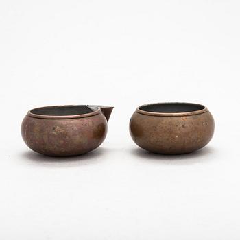 Maija Heikinheimo, sugar bowl and creamer for Artek.