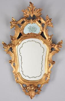 SPEGELLAMPETTER, ett par, rokokostil, 1900-tal.