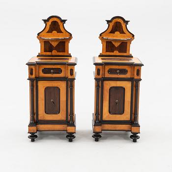 Pair of bedside tables, first half of the 20th century.