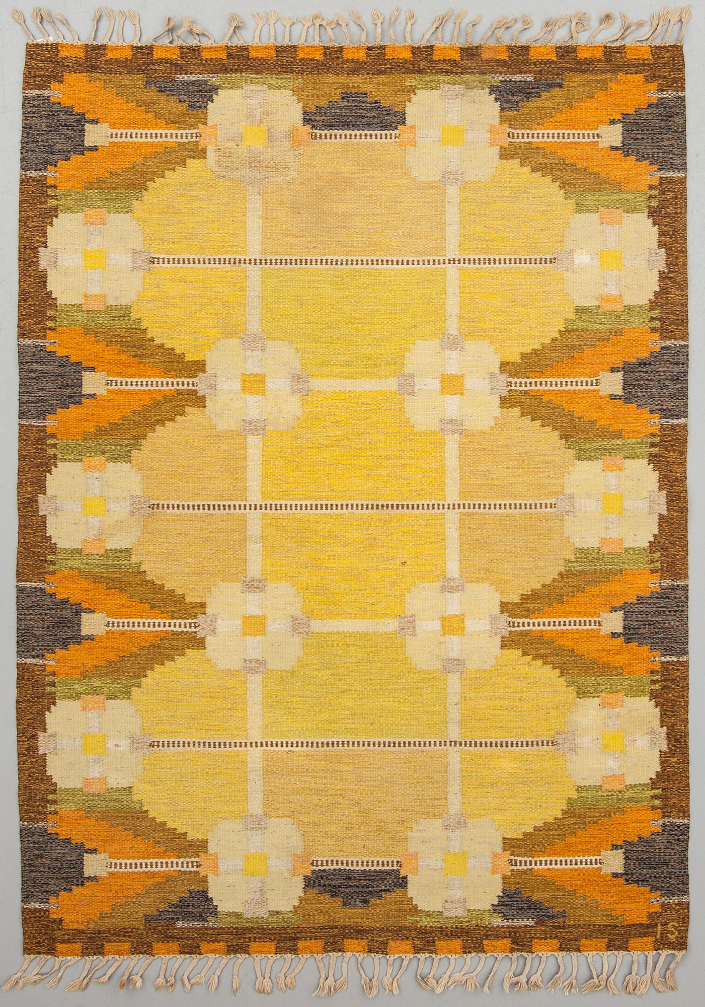 MATTA, rölakan, monogramsignerad IS (Ingegerd Silow). Ca 230 x 168 cm.