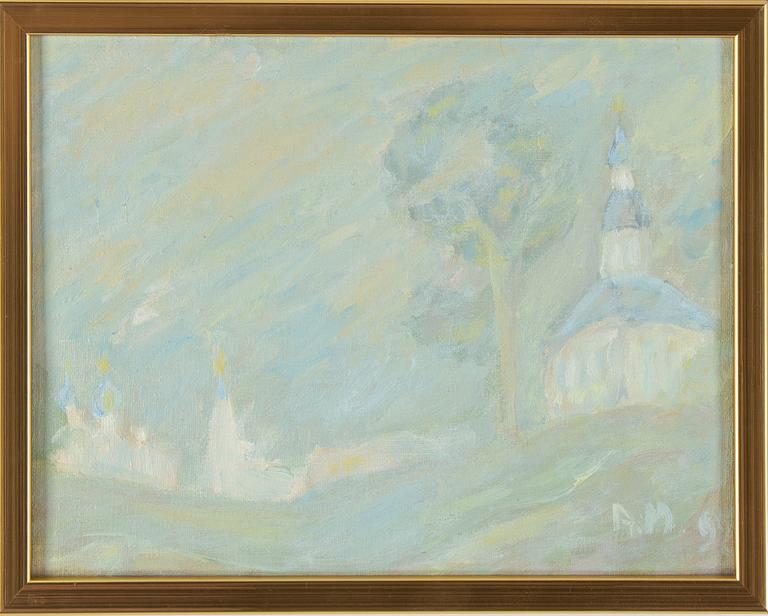 Anatoly Maslov, oil on canvas, signed AM and dated 92.