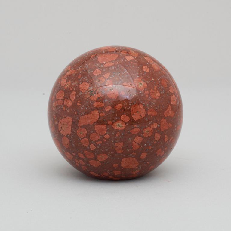 A Swedish porphyry 19th century paper weight.