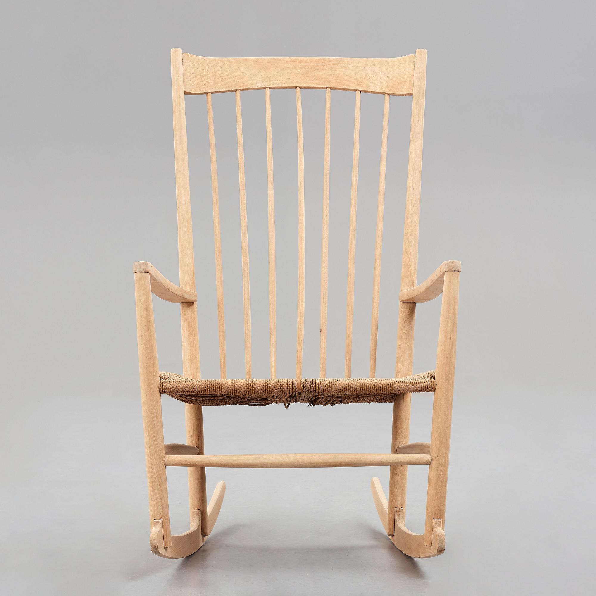 HANS J WEGNER, a rocking chair, model J12, FDB Møbler, Denmark, 1940's.