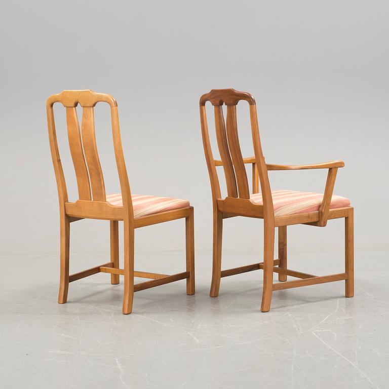 CARL MALMSTEN, matsalsgrupp, 7 delar, 'Ambassadör' för Åfors Möbelfabriken.