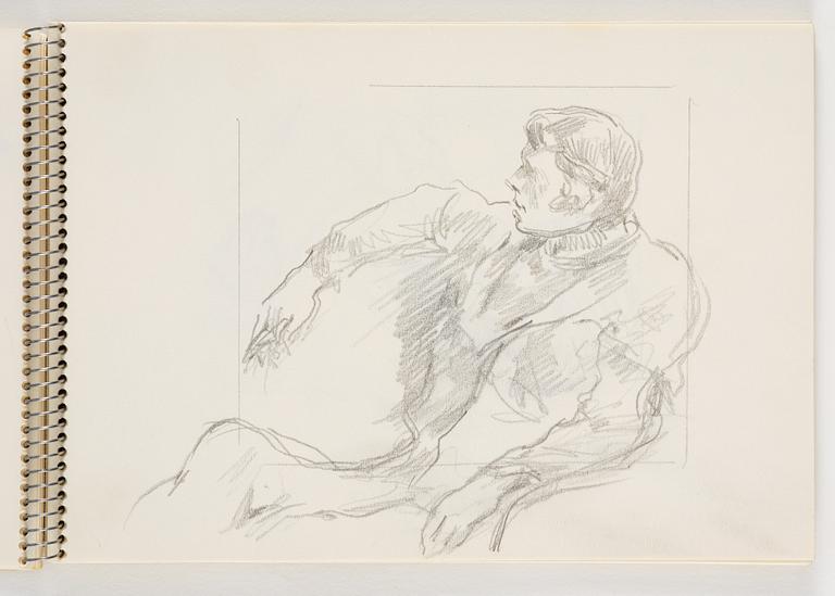 Lotte Laserstein, Skissblock med 19 teckningar varav 1 signerad.