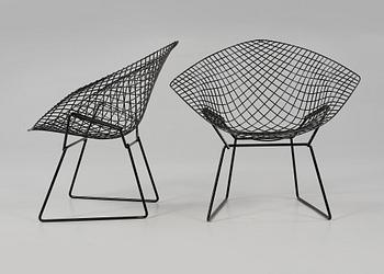 FÅTÖLJER, ett par, "Diamond Chair", Harry Bertoia, 1900-talets andra hälft.