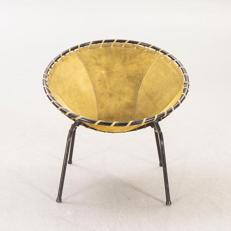A Hans Olsen 1960s suede "Balloon Chair" armchair for Lea Design.