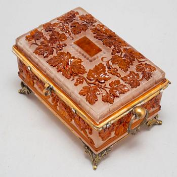 BOX WITH COVER, probably France, 19th century.