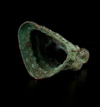 BUDDHA, patinerad brons, Nepal, 1900-talets första hälft.