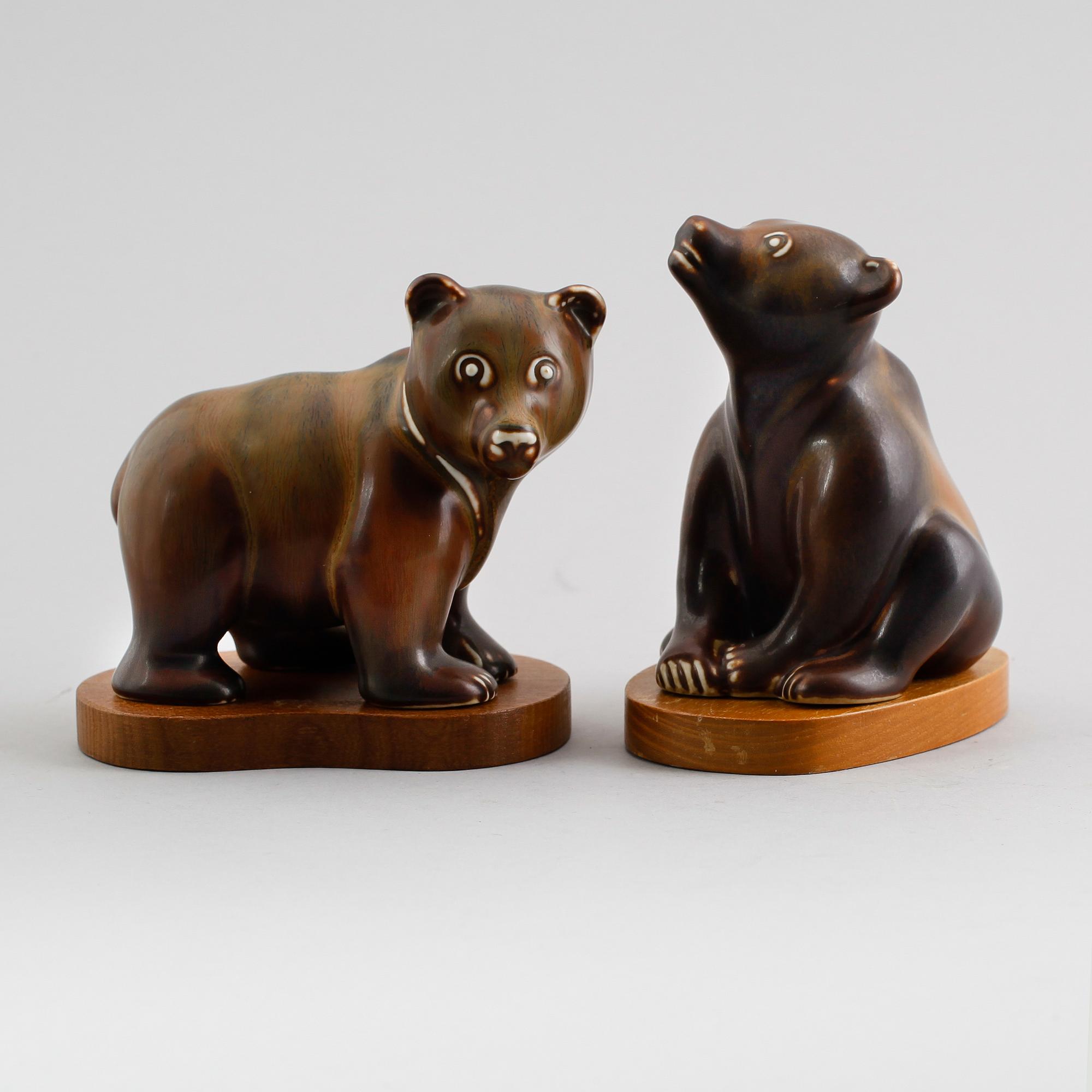 FIGURER, 2 st, Stengods, Gunnar Nylund, Rörstrand.