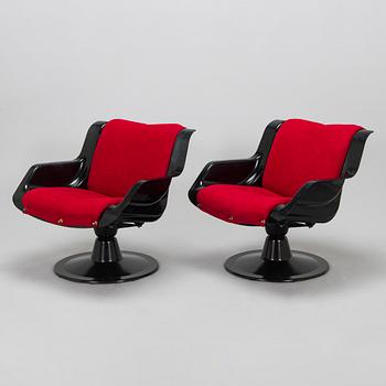 Yrjö Kukkapuro, a pair of 1960/1970s armchairs, model 3814-KF, for Haimi.