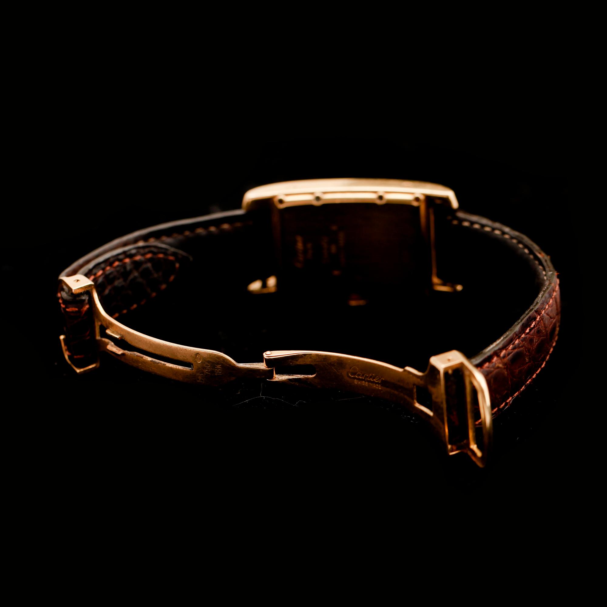 ARMBANDSUR, 18 k guld, dam, Cartier, Paris, Tank Americaine.