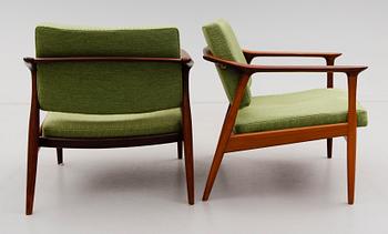 FÅTÖLJER, 1 par, Norge, 1900-talets andra hälft.