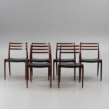 Niels Otto Møller, a nine-piece dining suite, JL Møller, Denmark, 1965.