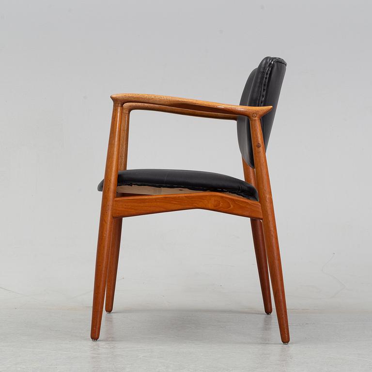 A teak armchair from Örum, Denmark.