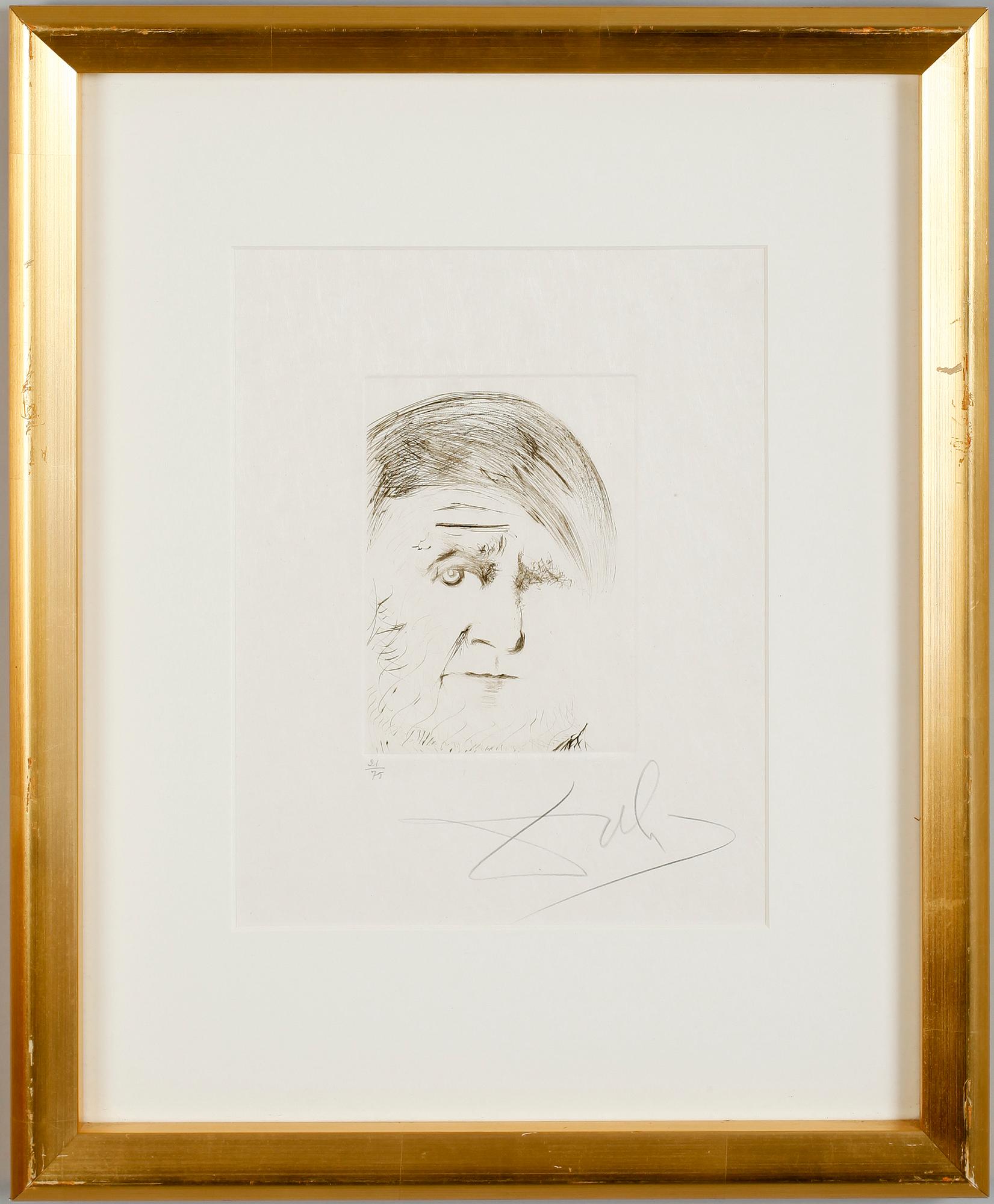 SALVADOR DALÍ, etsning 1968, sign och numr 21/75.