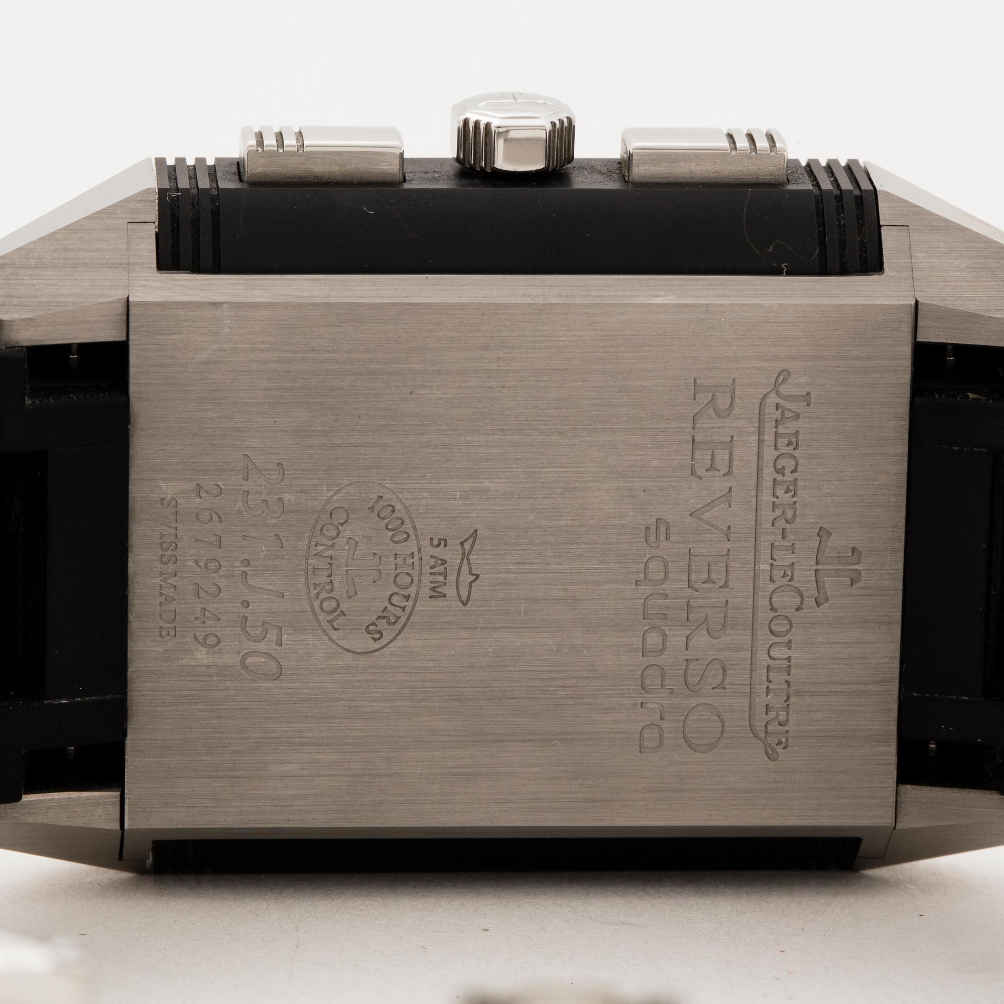 Jaeger-LeCoultre, Reverso, Squadro World Chrono Polo Field, rannekello, kronografi, 36,5 x 53 mm.