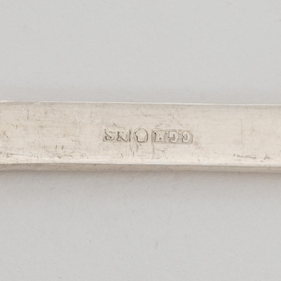 Hummergafflar, 24 st, nysilver, C.G.Hallberg, 1900-tal.